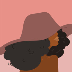 Abstract woman portrait. Afro american black skin girl. Afro woman, American african woman, Black woman, Curly hair, African girls, Beautiful Black Woman, Dark, Africa, Girl face, Curly hair