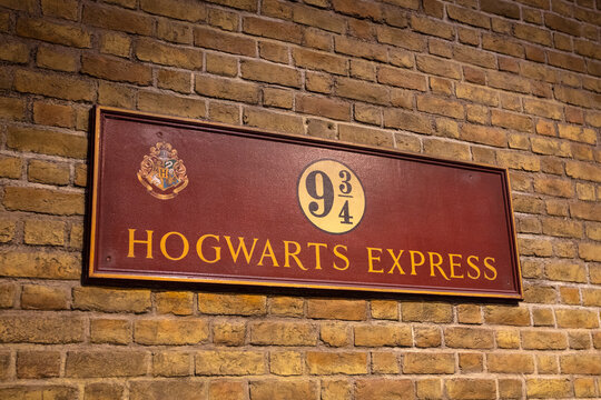 Hogwarts Express Sign at the Making of Harry Potter Studio Tour in the UK