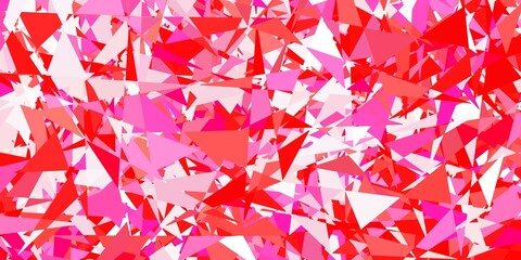 Light red vector texture with random triangles.