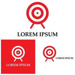 Target arrow and gun icon vector ilustration template