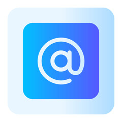 at sign gradient icon