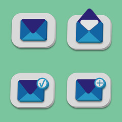 set of icons mail
