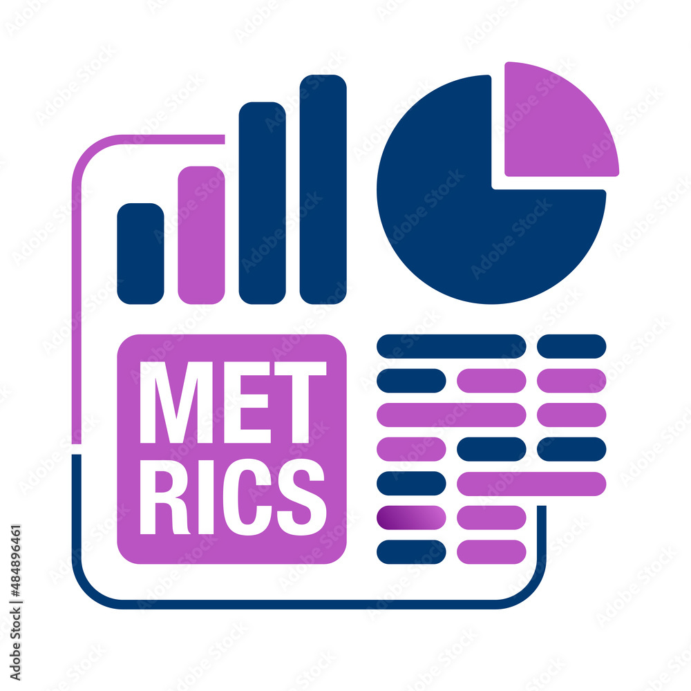 Aufkleber metrics emblem template - data analytics icon