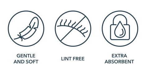 Cotton rouds icons - soft, lint free, absorbent