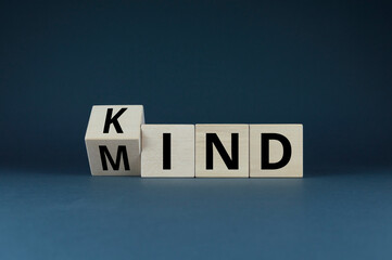 Have kind mind. Concept of positive thinking