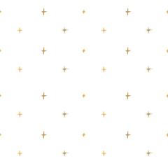 repeating seamless star pattern, watercolor on white background