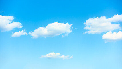 Naklejka na ściany i meble Idyllic blue sky with white clouds