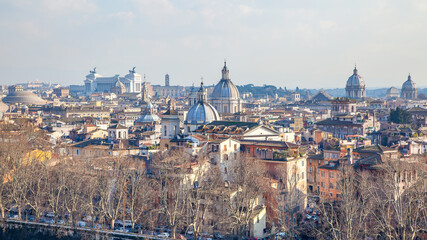 Fototapeta na wymiar City of Rome in winter