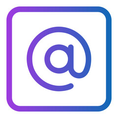 Obraz premium at sign gradient icon