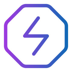 thunderbolt line icon