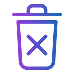 Fototapeta premium trash line icon