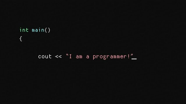 Writing a simple code in C programming language, I am a programmer message