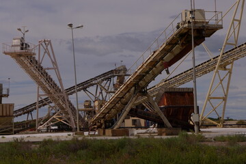 Fototapeta na wymiar metal machinery of salt refinery