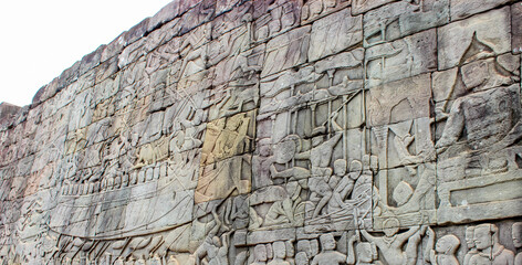 Ancient War Storytelling Engraved on the Walls of Angkor Wat