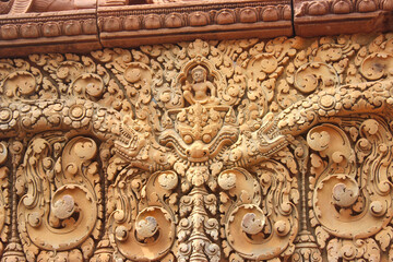Khmer architecture in Banteay Srei temple