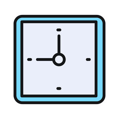 Clock Isolated Vector icon which can easily modify or edit

