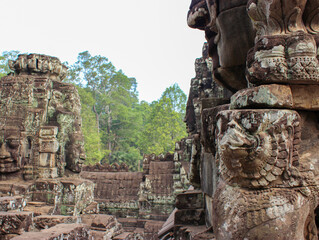 Garuda sculpture at Angkor Wat ruins
