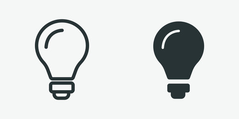 Lamp, lightbulb, energy, idea icon vector symbol