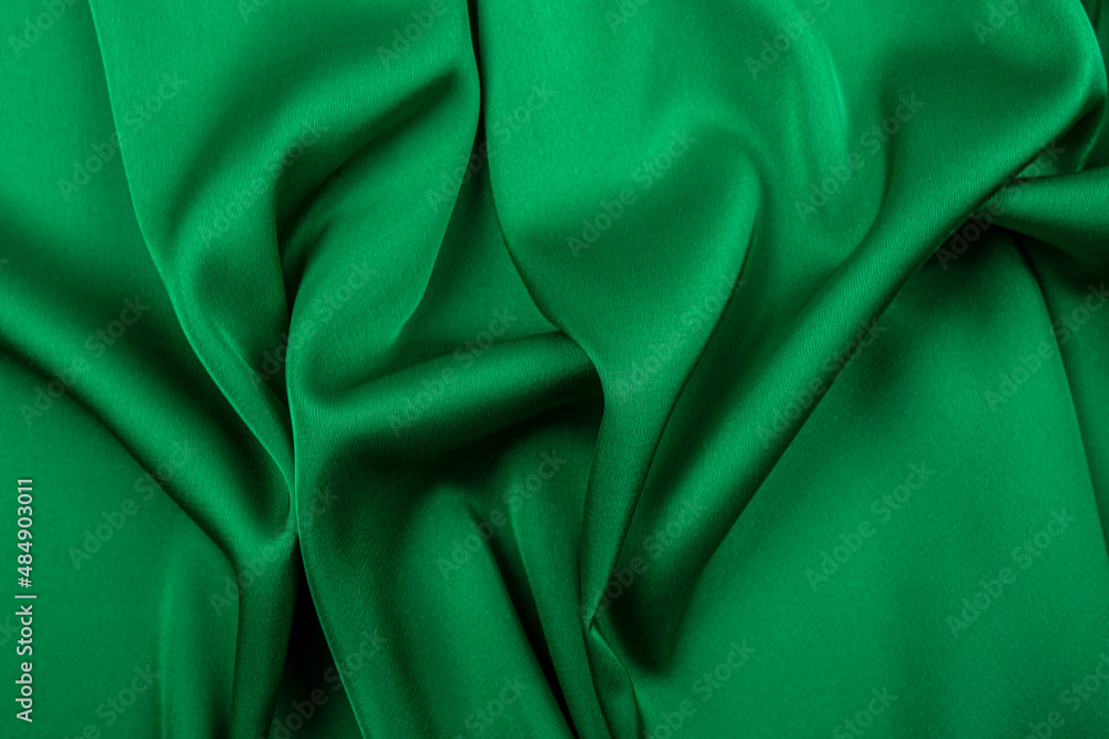 Poster green silk background