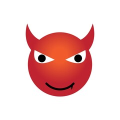 Devil horn Vector icon for emoji or emoticon logo chat and other