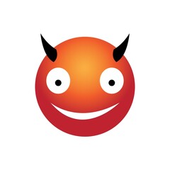 Devil horn Vector icon for emoji or emoticon logo chat and other