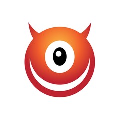 Devil horn Vector icon for emoji or emoticon logo chat and other