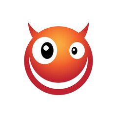 Devil horn Vector icon for emoji or emoticon logo chat and other