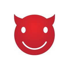 Devil horn Vector icon for emoji or emoticon logo chat and other