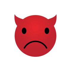 Devil horn Vector icon for emoji or emoticon logo chat and other