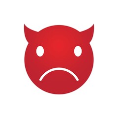 Devil horn Vector icon for emoji or emoticon logo chat and other