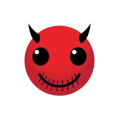 Devil horn Vector icon for emoji or emoticon logo chat and other
