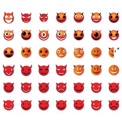 Devil horn Vector icon for emoji or emoticon logo chat and other
