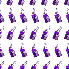 Beautiful seamless pattern for festive decoration with candles. Day of Love. Valentines Day. The background of the decor element of artistic painting. Decor textile, wrapping wallpaper vector print.