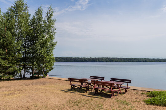 Lake view with picnic area
