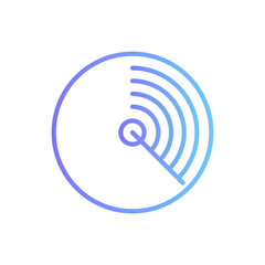 Radar vector icon with gradient