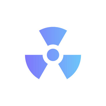 nuclear symbol vector icon with gradient