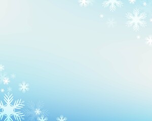 Fototapeta na wymiar Blue pastel light snowflakes bokeh background