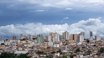 Varginha, Minas Gerais, Brazil: panoramic view of downtown Varginha