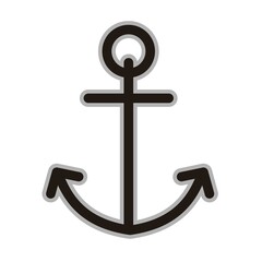 anchor icon isolated on white background