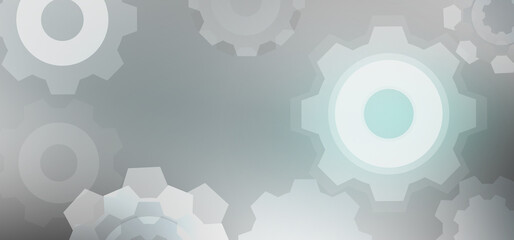 Abstract Technology hexagon cogs design background. Digital futuristic