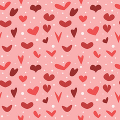 Naklejka na ściany i meble heart seamless pattern background. valentine day concept