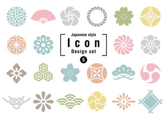 和風アイコンセット　カラー