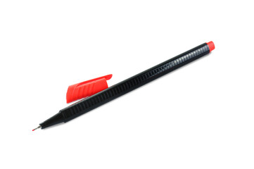 Bright color marker on white background. School stationery