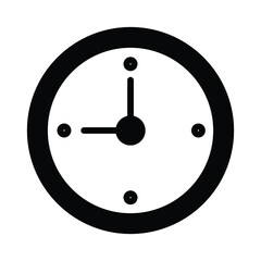 Time Clock Isolated Vector icon which can easily modify or edit

