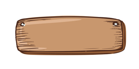 Colorful rectangular board with wood texture isolated on white background. Background for text.