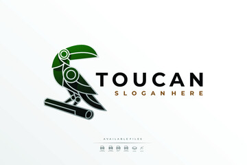 outline, logotype, modern, company, graphic, linear, minimalist, gradient, luxury, gold, mascot, minimal, geometric, animals, toucan, exotic, illustration, wing, drawing, abstract, art, business, wild © Inov