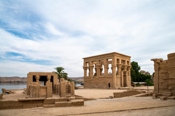 Fototapeta premium Philae Temple of ISIS on Agilkia Island in Lake Nasser, Aswan, Egypt