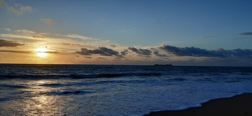 sunset over the sea