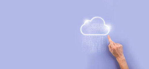 Cloud computing concept,cloud for transfer data.Cloud computing, big data center, future...
