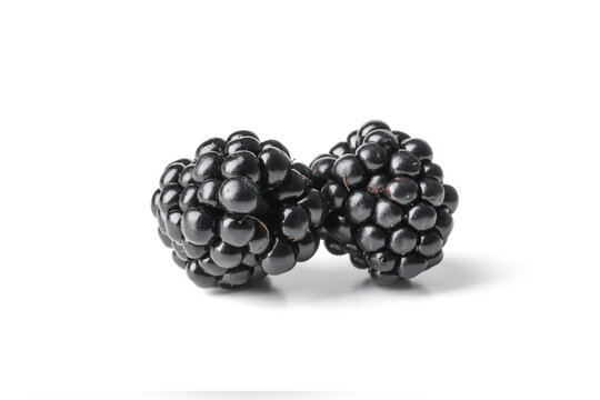 fresh ripe blackberry isolated on white background